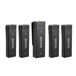 BOYA 4Tx+1Rx That Can Allow 4Persons Recording At The Same Time - Black